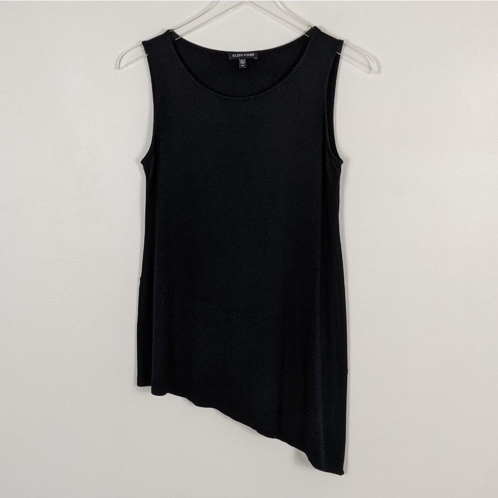 Eileen Fisher Black Sleeveless Tunic Top Women's XS - Picture 4 of 9